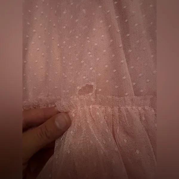 Lulus Pure Radiance Pink Mesh Swiss Dot Tiered Maxi Dress - Image 5