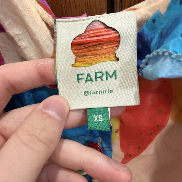 FARM RIO Mary's Garden Frilled Top Midi Size XS - Image 5