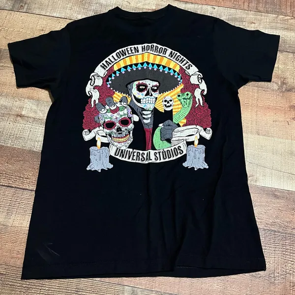 Halloween Horror Nights Day of the Dead Skeletons Universal 2022 Tee Sz M - Image 2