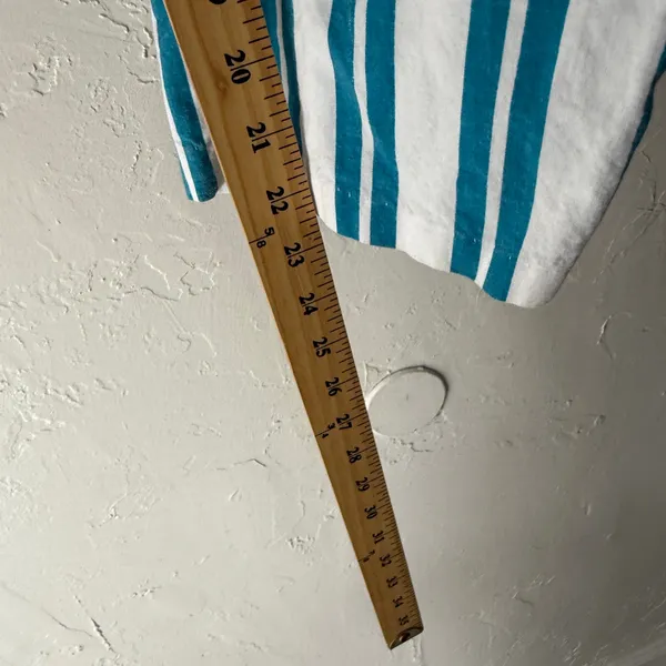 Vintage 70s‎ Buffy’s Choice Striped Cotton Jumpsuit Sz L Tie Back Pockets USA - Image 10