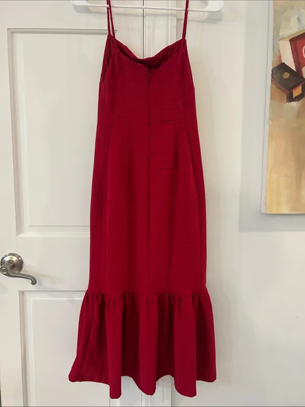 EUC Anthropologie Hutch Red Dress Small Flattering Flounce - Image 5