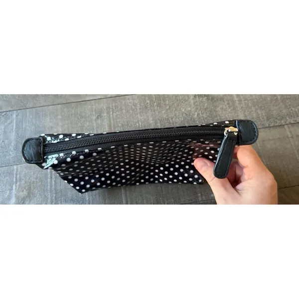 Duluth Trading Company black white polka dot travel bag‎ 8"x5" - Image 6