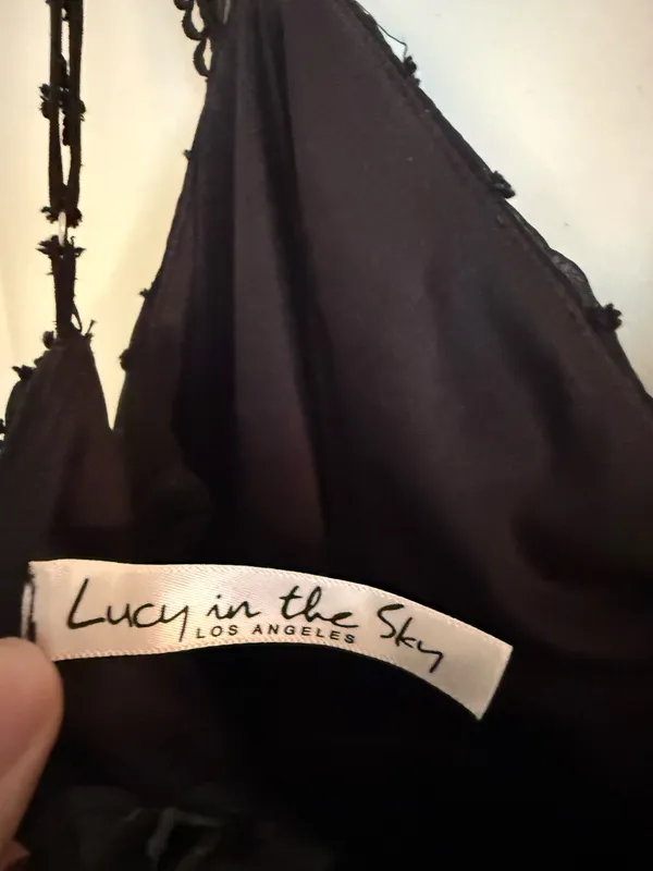 Lucy in the Sky Black Mini Dress - Image 3