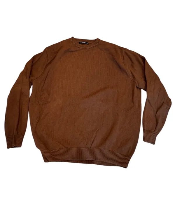 Brandy Melville Oversized Brown Sweater Crewneck S M L - Image 2