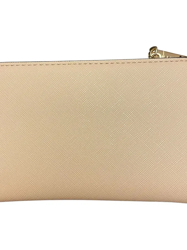 Anne Klein Bifold Wallet Women’s Color Block Tan Black Gold Letter Faux Leather - Image 2