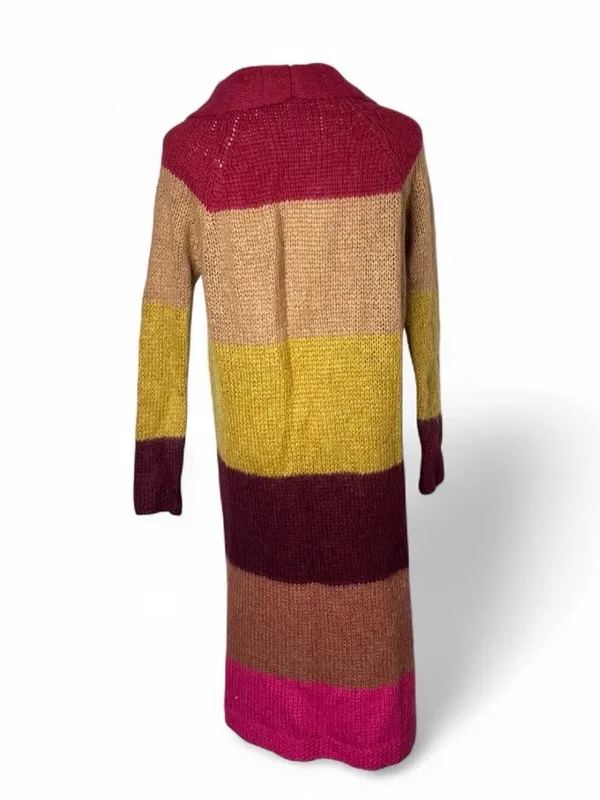 Free People Color Block Stripe Mohair Blend Over The Rainbow Duster Cardigan - Image 2