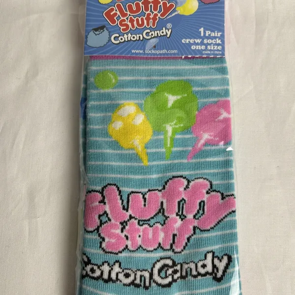New Classic Candy Crew Socks Size 8/9-12/13 Razzles Gum Airheads Fluffy Stuff - Image 7