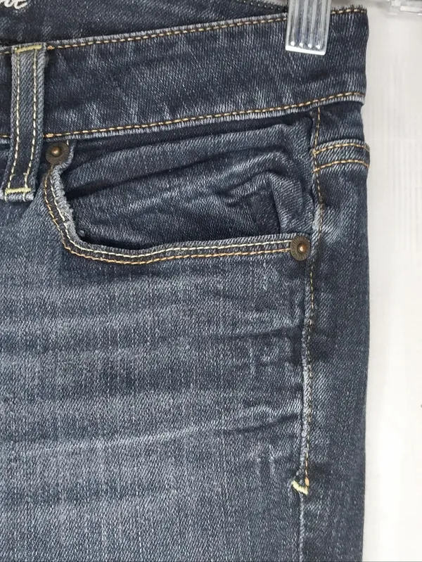 American Eagle Outfitters Women's Dark Blue Low-Rise Minimalist Y2K Skinny Jeans - Image 4