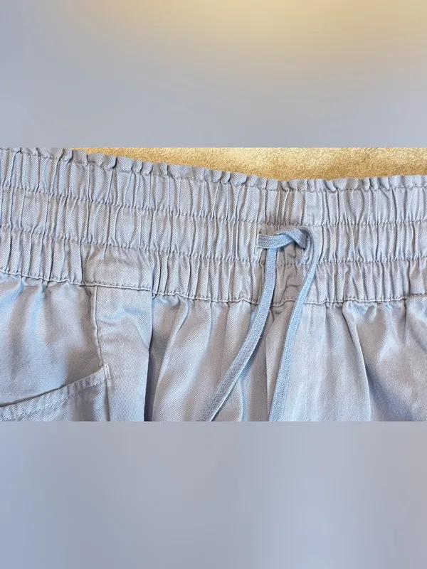 aerie Light Blue Elastic Drawstring Athletic Shorts - Image 6