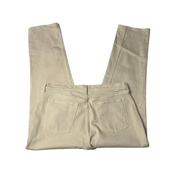 Abercrombie Curve Love 90s Straight Cream Ivory Jeans 32 14R - Image 4