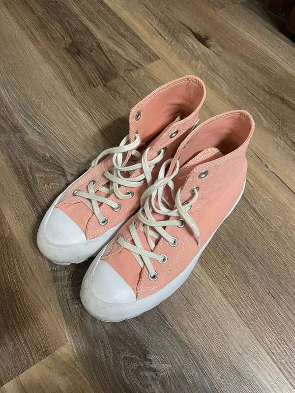 Pink Lugged High Top Converse - Image 2