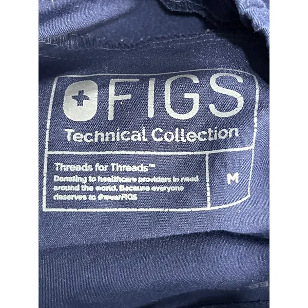 Figs Tech Collection Jogger Scrubs Medium Navy Nurse Uniform - Image 8