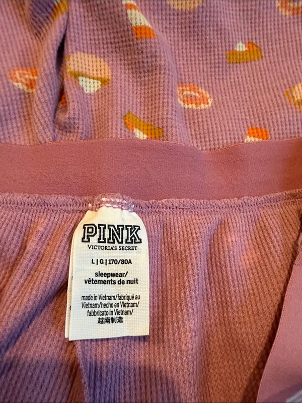 PINK pumpkin spice pajama pants Size L - Image 3
