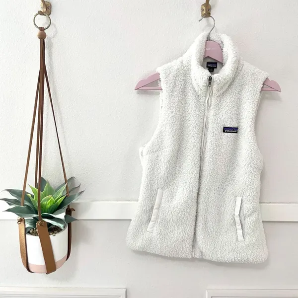 Patagonia Women's Los Gatos Vest Birch White Fleece Size M - Image 2