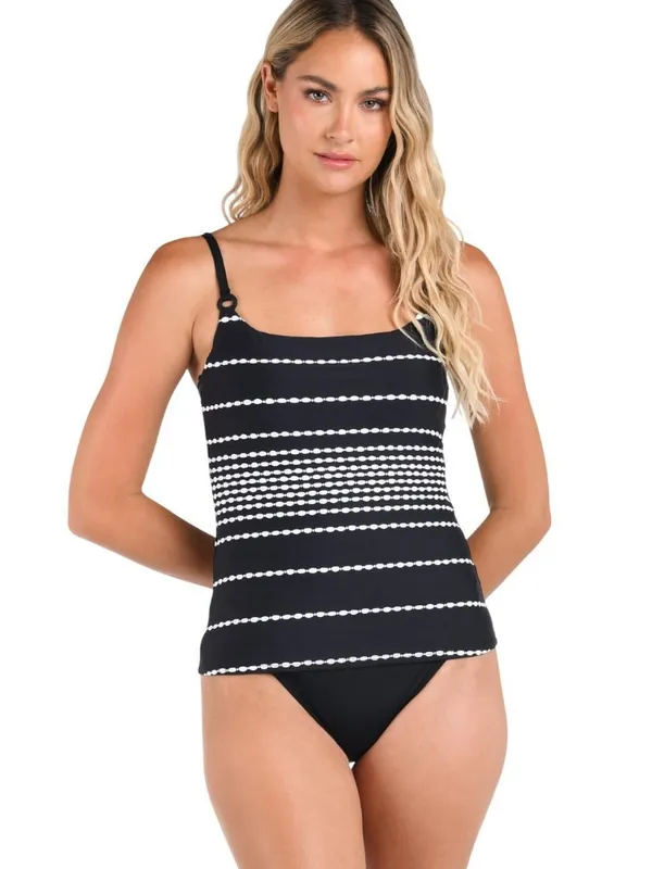 La Blanca Underwire Strap Tankini Swimsuit Top 19477066027 Black City Lights 6 - Image 8