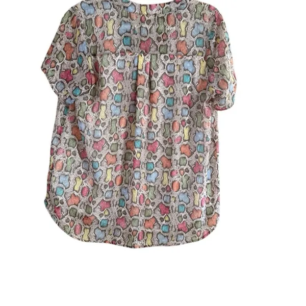 Entro V Neck Blouse Short Sleeve Medium - Image 8