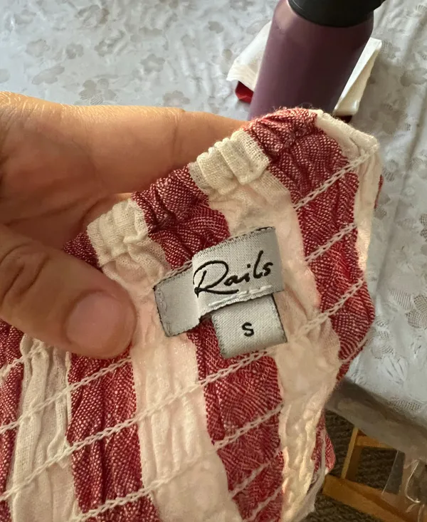 Rails Red Striped Tank Top - Image 6