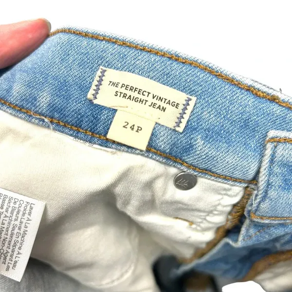Madewell The Petite Perfect Vintage Straight‎ Jean Danby Wash: Knee-Rip Edition - Image 10