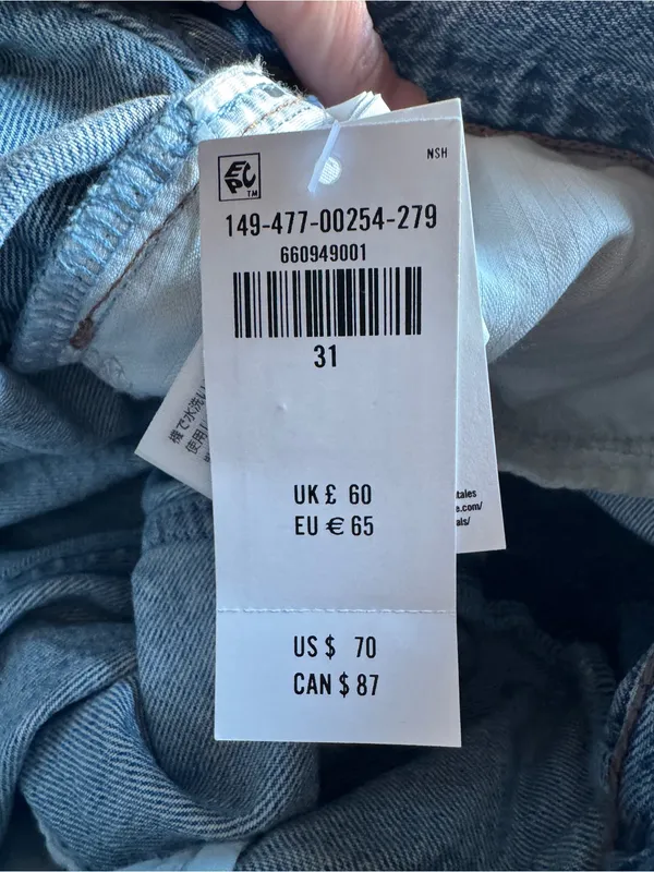 Abercrombie Fitch Jeans Shorts Womens 31 Blue The Loose High Rise 6" Blue NWT - Image 4