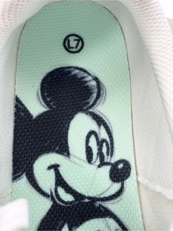 Disney White‎ Sneakers with Gold Mickey Accent and Mint Trim - Image 11