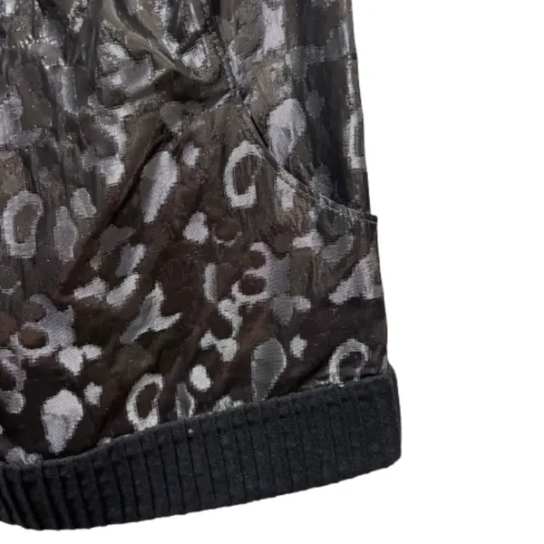Tory‎ Burch Metallic Leopard Print Jacquard Sleeveless Top Pewter Black Size 2 - Image 2