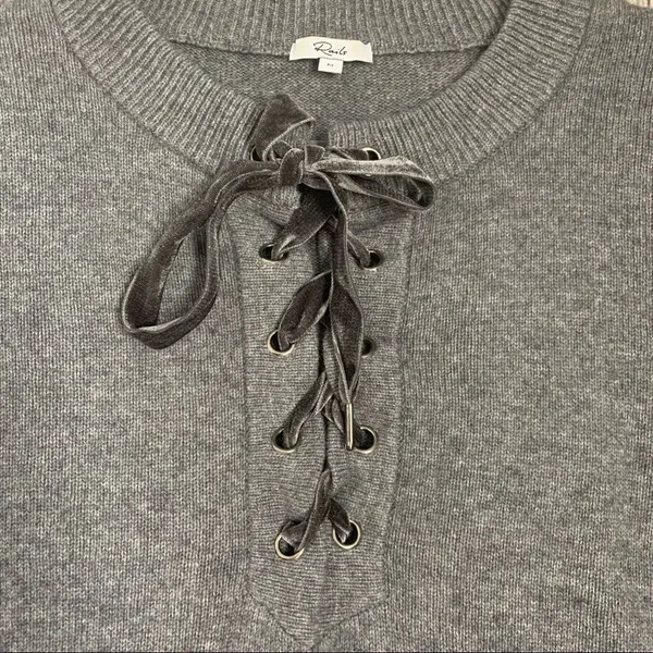 Rails Cashmere Wool‎ Blend Olivia Lace Up Sweater C32 - Image 10