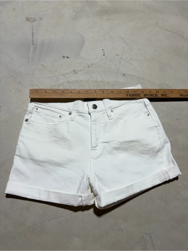 J. Crew White Women’s Rolled-Hem Denim Shorts NWT MSRP$60 25 - Image 10