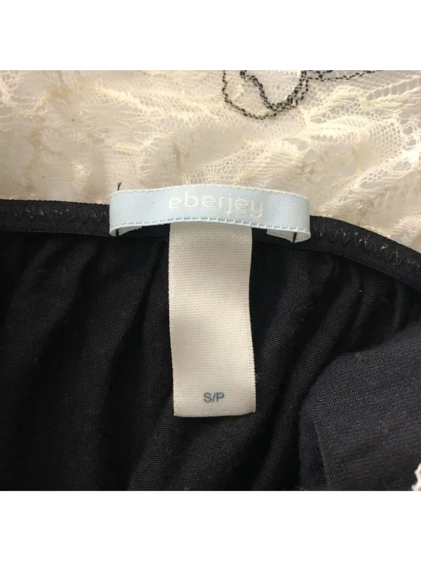 Eberjey Lace Trimmed Black & White Polka Dot Camisole Top S - Image 3