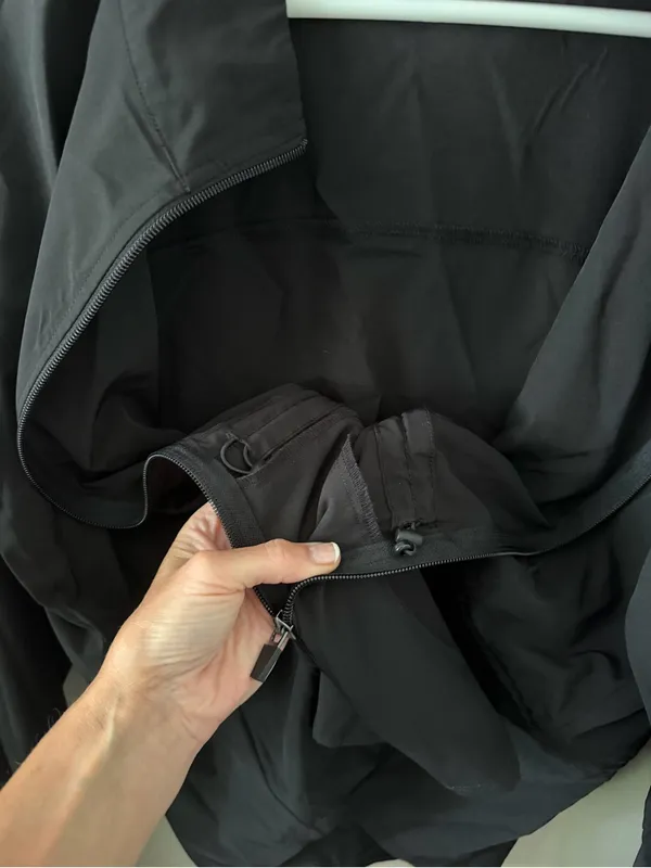 🖤VIVELY Black Running Jacket Full Zip Drawstring Waist Peplum🖤 ~medium 🆕 - Image 5