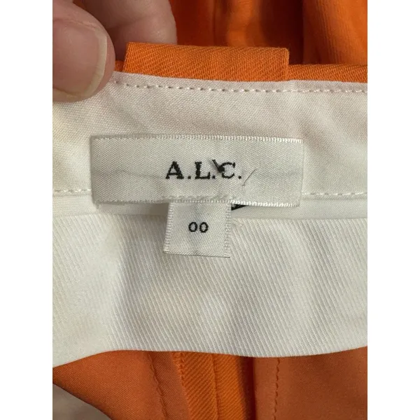 A.L.C. Kennedy‎ Trouser Pants Clementine Orange Straight Leg Slacks NEW Size 00 - Image 5