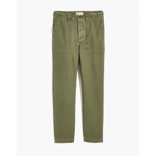 Madewell Griff Tapered Fatigue Green Cropped Cargo Pants Size 34 - Image 2
