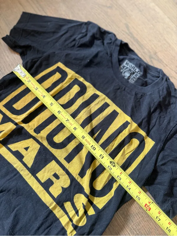 Bruno Mars Black & Yellow Tour T-Shirt: Size XS-S - Image 4