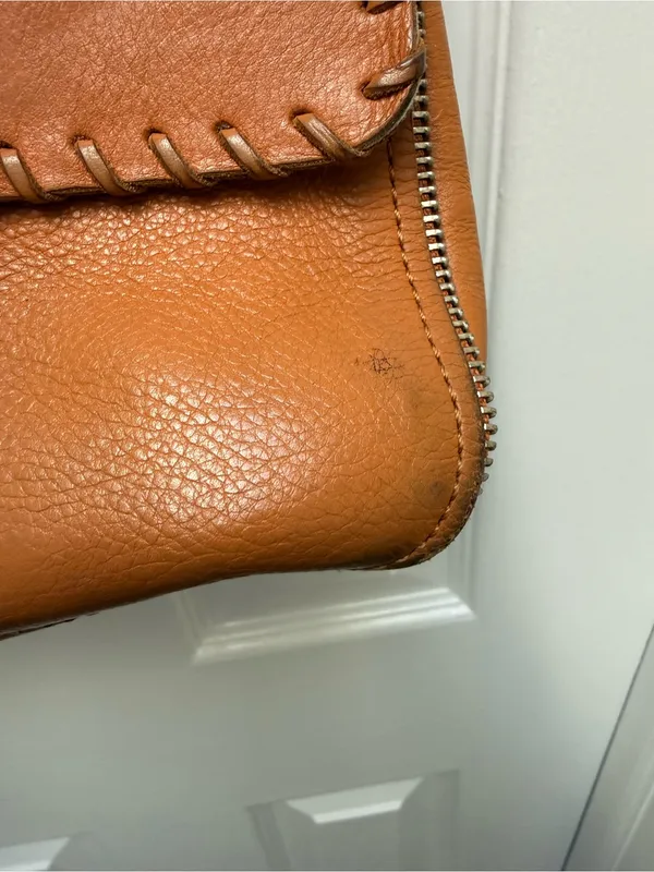 Rebecca Minkoff Western Boho Leather Crossbody | Turquoise Detail‎ | Saddle Tan - Image 5