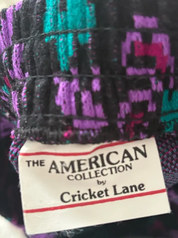 Vintage 80s Cricket Lane Floral Knit Skirt Set M S USA - Image 6