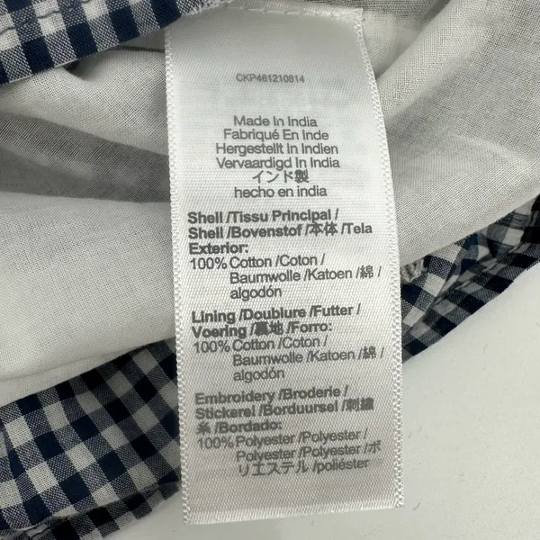 MADEWELL Embroidered Tiered Pull-on Mini Skirt Gingham Check Women’s S - Image 5