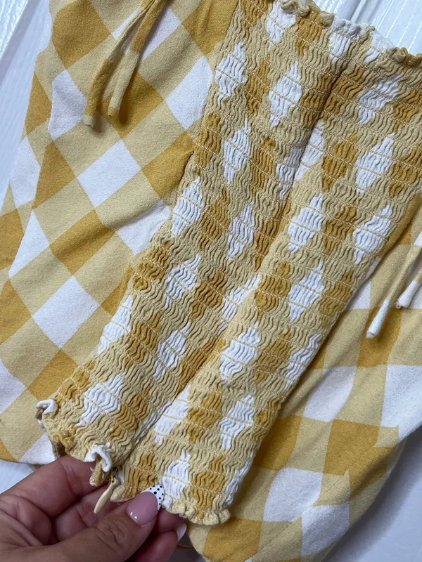 Reformation Meyer Top Yellow Gingham Coquette Cottagecore Picnic Girl Cami Sz 0 - Image 5