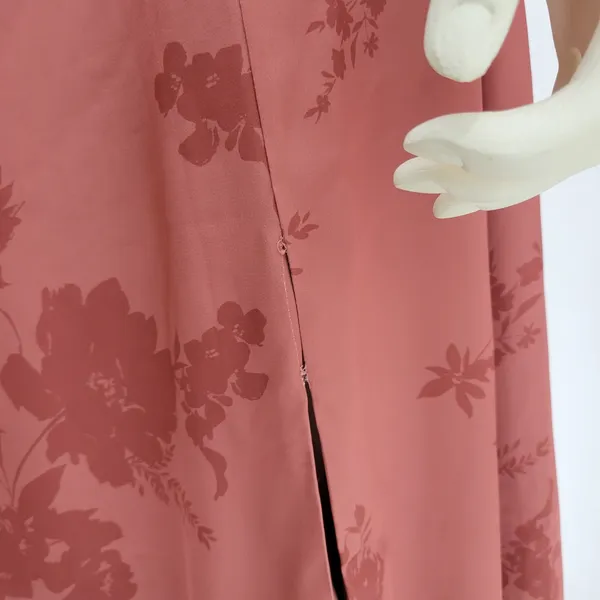 Birdy Grey Kira Dress XL Wild Rose Whimsical Bloom Matte Satin One Shoulder Maxi - Image 11