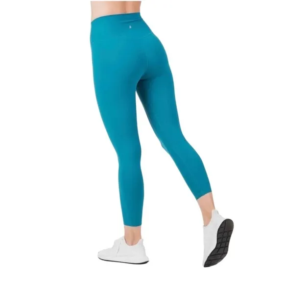 P'tula Size M Danielle Luxe Leggings‎ Turquoise Teal Blue Athletic Gym Workout - Image 2