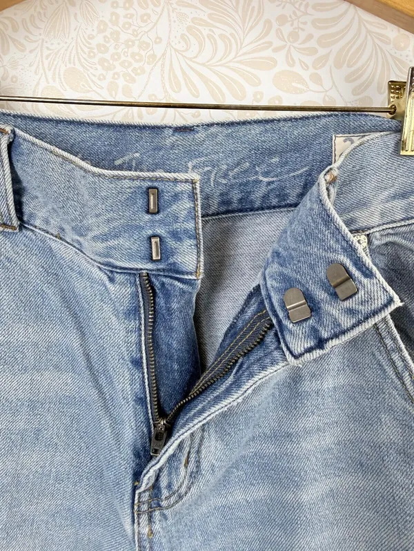 We The Free Straight Leg High Rise Light Wash Denim Raw Hem Jeans - Size - 29 - Image 7