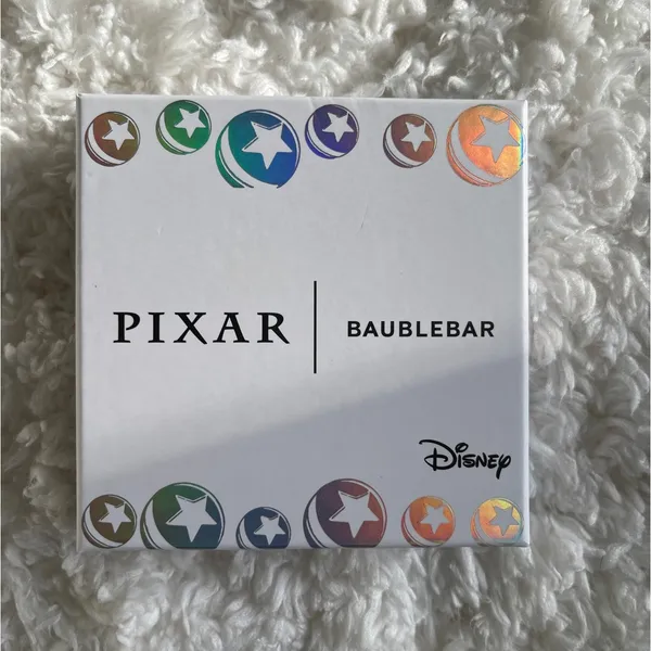 Disney Pixar BaubleBar Monsters Inc Mike Wazowski Earrings Flag NEW Green Gold - Image 5