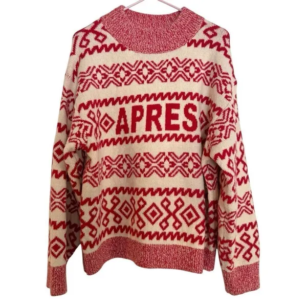 A New Day Apres Ski cozy fairisle sweater size Large - Image 2