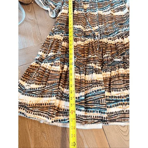 Hunter Bell Jenkins Dress Womens Brown Tribal Tiered Mini Size S - Image 9