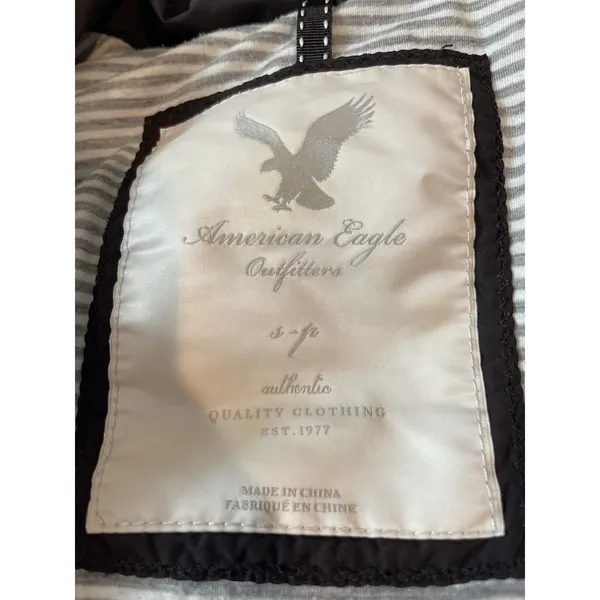 American Eagle Chocolate Brown Puffer Full Zip Vest S - Image 7