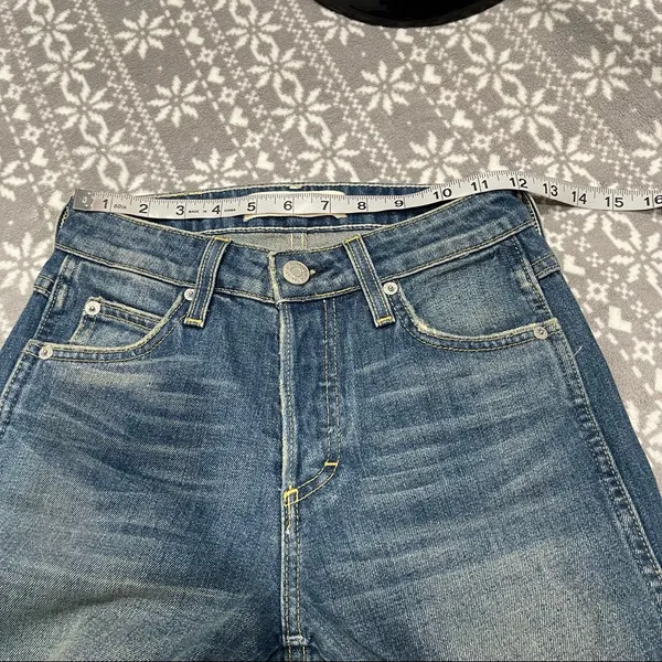 AMO Crop Boot Jeans Distressed Raw Hem‎ Size 24 Retro Street Style Casual Cool - Image 12