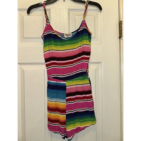 Show Me Your MuMu‎ serape party romper Sz X Small - Image 4