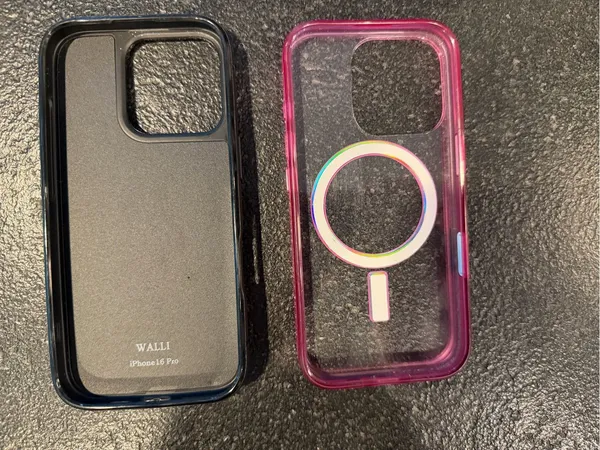 WALNUT Phone Case Set in Pink & Black Like New! 16 pro! - Image 4