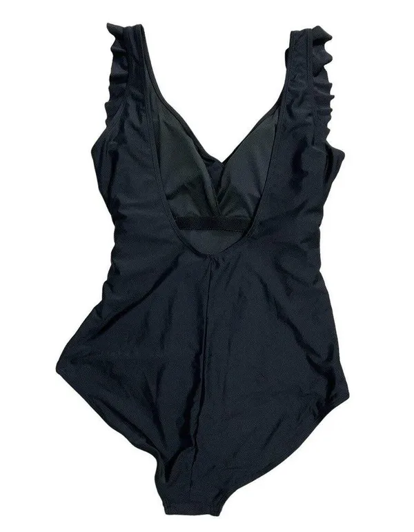 Marina West Women Size XXL Black Swimsuit One Piece Ruffle NWT (27-109) - Image 2