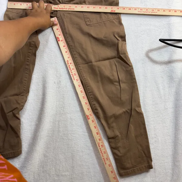 Pistola 26 Oak High‎ Rise Chino Pant Button Fly Brown Carpenter 100% Cotton Y2K - Image 9