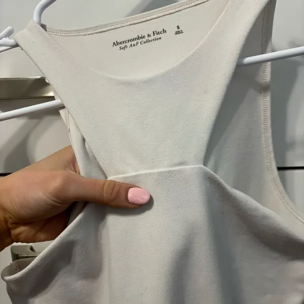 Abercrombie White Cutout Bodysuit - Image 7