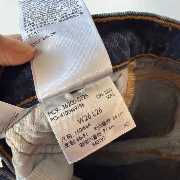 Levi Strauss 501 Original Fit Button‎ Fly Blue Denim Jeans W26 - Image 7